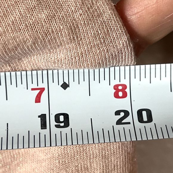 Gap Sz M Tall Linen Tee Short Sleeve T-Shirt Semi-Sheer Chalk Pink Sparkle - Picture 9 of 10